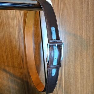 Paul Fredrick Dark Brown Leather Belt